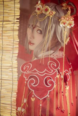 (สง่างามและอ่อนโยน) ชุดแต่งงาน VOCALOID COS Luo Tianyi Luohuaji