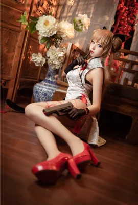 “Girls Frontline” MK23 Bee Sugar Flower New Year Cheongsam Ver. คอสเพลย์[CN: Shika Xiaolulu](17 ภาพ)
