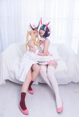 FGO Shuten?? Shuten Doji พยาบาลที่ไม่มีคุณสมบัติเหมาะสมของอิบารากิ: @宁栀_雨drop, Ibaraki Doji: @neko_咿淼猫 (9 ภาพ)