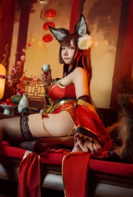 Azur Lane Amagi cos กี่เพ้าผ้าไหมสีดำ cn บิดบิด w (10 ภาพ)