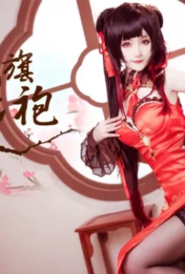 “Date A Live” คอสเพลย์ Tokisaki Kurumi Peach Blossom Cheongsam[CN: yui goldfish](9 ภาพ)
