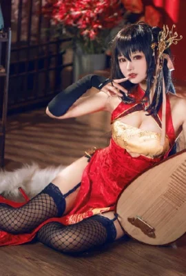 “Azur Lane” Big Phoenix และ Spring Dawn Black Silk Cheongsam คอสเพลย์[CN: Hanyu Sanwei](9 ภาพ)