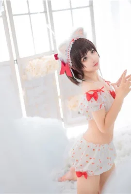 Meow Sugar Movies VOL.155 เสื้อคลุมนอนพิมพ์ลายสตรอเบอร์รี่