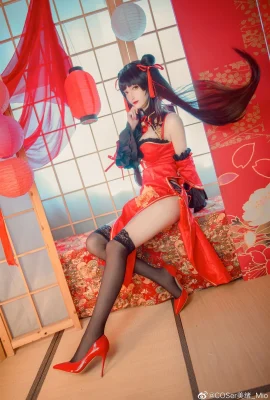 “Date A Live” Tokisaki Kurumi คอสเพลย์ Cheongsam เซ็กซี่[CN: COSer Mio_Mio](10 ภาพ)