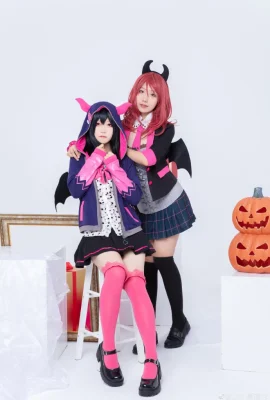 LoveLive! Nishikino Maki: @Lilith Xia Jinxi, Nicole: @袁熊熊是一个小碰bearQwQ วันฮาโลวีน (9 ภาพ)