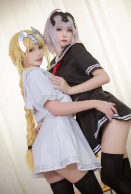 Fate/Apocrypha Black Jeanne d'Arc และ White Jeanne d'Arc แฟนชุดนักเรียนและงานน้ำ cn: Eel Feier & Big Meatball (8 ภาพ)