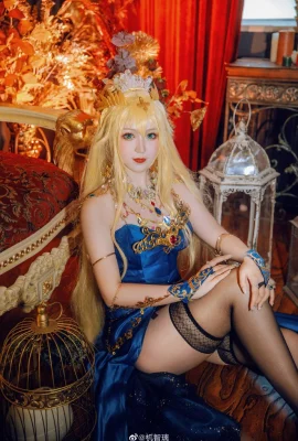 FGO Artoria Pendragon ชุดแฟนซีปืนสีขาว @jizhili (9 ภาพ)