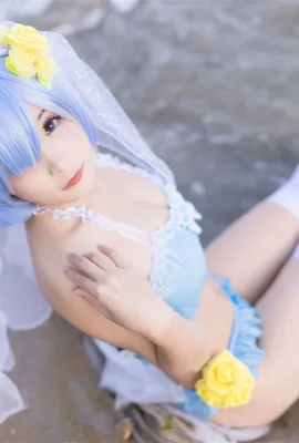 “Re:Zero การเริ่มต้นชีวิตในอีกโลกหนึ่ง” Rem ชุดว่ายน้ำคอสเพลย์[CN: 九九八XY](9 ภาพ)