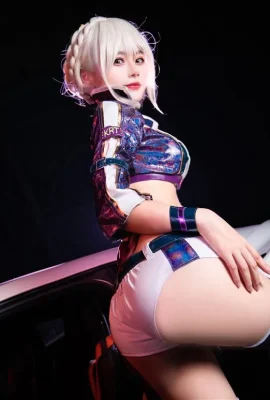 “Fate” Black Gun Dude Artoria's Sexy Butt Racing Girl Cos รูปภาพ[CN: Qianqianjiang w](10 ภาพ)