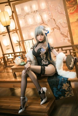 โทโมโยะจัง-บลู-หลุยส์ IX Cheongsam-20p