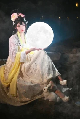 การถ่ายภาพ Xia Ningning-Hanfu Chang'e Hanfu