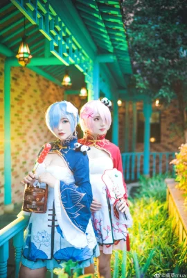 Re: Life in a Different World from Scratch, Cheongsam Rem: @爱吃鱼的二人小猫, Ram: @青草mua (9 ภาพ)