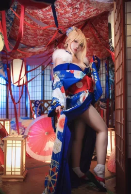 Fate/GrandOrder Artoria Pandoragon White Gun Dumb@-Miua- (9 ภาพ)