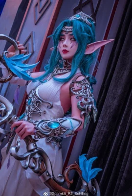 World of Warcraft Tyrande @肉肉热热子 (รูปภาพ: @Schmidt_R2_Schilling) (นิทรรศการ World of Warcraft National Tour Exhibition) (9 ภาพ)