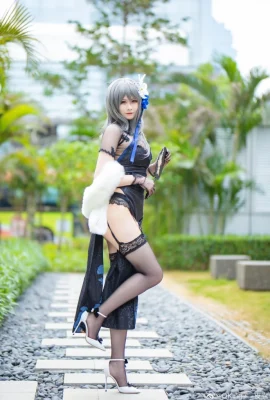 Azur Lane Louis IX Cheongsam @RabbitPangpang_ (A3 International Comic and Game Show) (9 ภาพ)