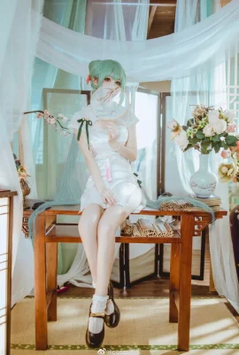 初音未来旗袍韶华ver,淡雅的迷人气质 coser衣衣 (15 photos)