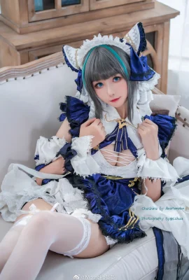 Azur Lane Cheshire เป็นแม่บ้านหูแมวแสนหวาน Momoko Aoi (10 ภาพ)