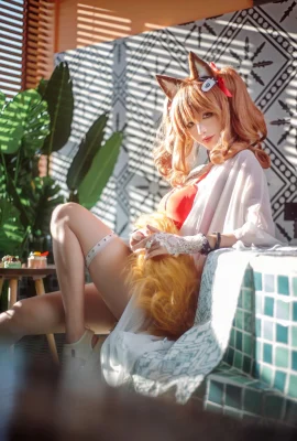 Kudo Shinwu คอสเพลย์ Arknights Angelina Xia Hui ชุดว่ายน้ำ