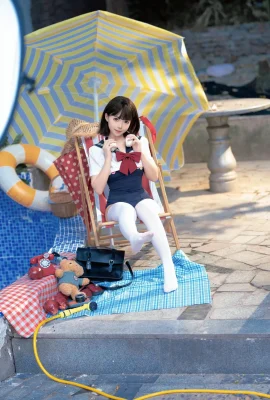 tiktok อินเทอร์เน็ตคนดัง bangni crosper cute girl swimsuit ชุดรูปแบบว่ายน้ำสระว่ายน้ำเซ็กซี่ Dead Library Water Dew บิกินี่สามจุดแสดงความร้อนร่างกายที่ดึงดูดความสนใจรูปถ่าย 97p